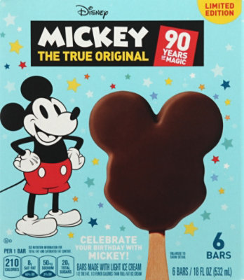 Disney Mickey Mouse Light Ice Cream Bars - 6 Count - Image 2