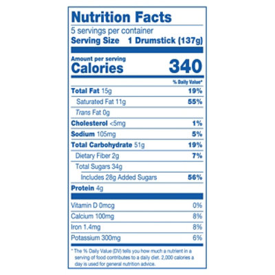 Drumstick Frozen Dairy Dessert Cones Triple Chocolate King Size 5 Count - 37.5 Fl. Oz. - Image 4