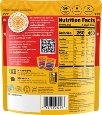Tasty Bite Organic Coconut Rice Coconut-Infused Rice - 8.8 Oz - Image 7