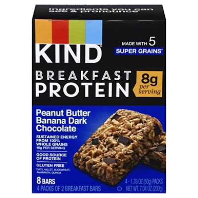 KIND Breakfast Breakfast Bars Peanut Butter Banana Dark Chocolate - 4-1.76 Oz - Image 3