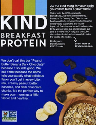 KIND Breakfast Breakfast Bars Peanut Butter Banana Dark Chocolate - 4-1.76 Oz - Image 6