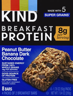KIND Breakfast Breakfast Bars Peanut Butter Banana Dark Chocolate - 4-1.76 Oz - Image 2