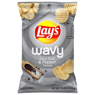 Lays Potato Chips Wavy Salt & Pepper - 7.5 Oz - Image 3