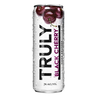Truly Hard Seltzer Spiked & Sparkling Water Black Cherry 5% ABV Slim Cans - 6-12 Fl. Oz. - Image 2