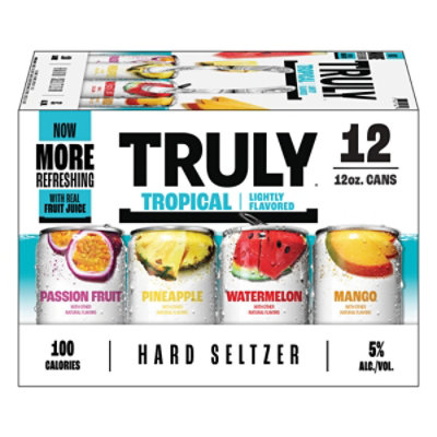 Truly Hard Seltzer Tropical Variety Pack 5% ABV Slim Cans - 12-12 Fl. Oz. - Image 3