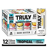 Truly Hard Seltzer Spiked & Sparkling Water Tropical Variety 5% ABV Slim Cans - 12-12 Fl. Oz. - Image 1
