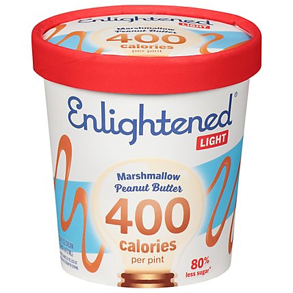 affjedring aldrig Frem Enlightened Ice Cream Light Marshmallow Peanut Butter 1 Pint - 473 Ml -  Carrs
