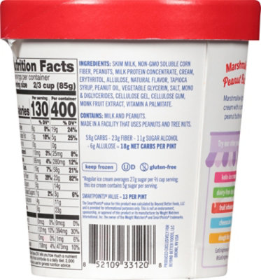 Enlightened Ice Cream Light Marshmallow Peanut Butter 1 Pint - 473 Ml - Image 6