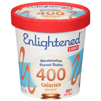 Enlightened Ice Cream Light Marshmallow Peanut Butter 1 Pint 473 Ml