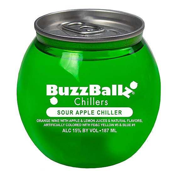 Buzz Balls Chillers Sour Apple Wine - 187 Ml