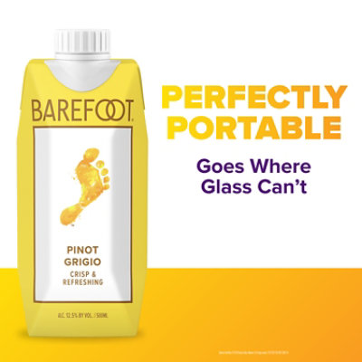 Barefoot To Go Pinot Grigio White Wine Tetra - 500 Ml - Image 1