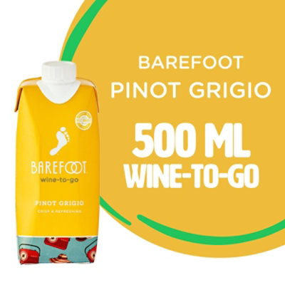 Barefoot To Go Pinot Grigio White Wine Tetra - 500 Ml - Image 2