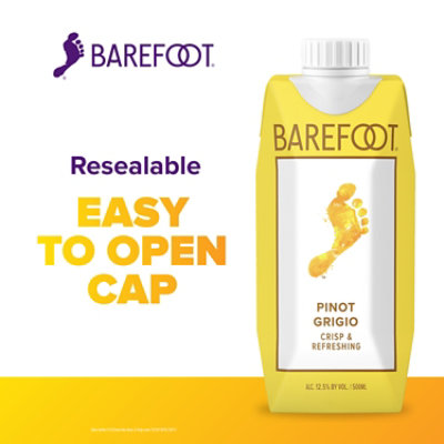 Barefoot To Go Pinot Grigio White Wine Tetra - 500 Ml - Image 4