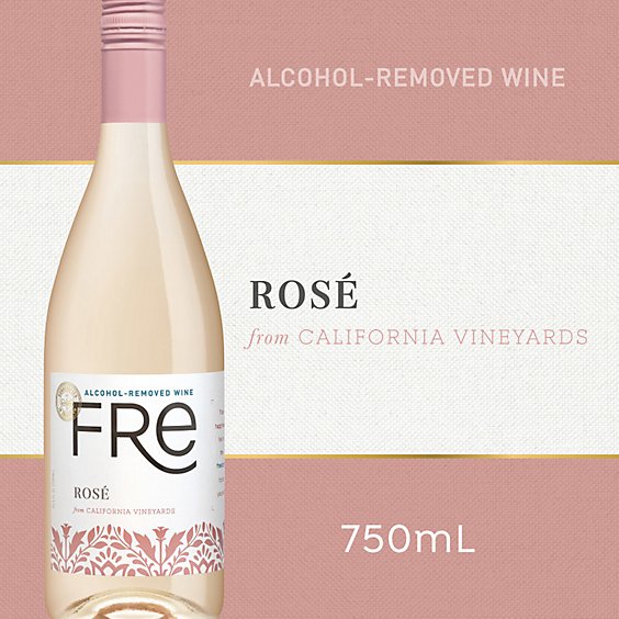 Sutter Home Fre Alcohol Removed Rose Wine Bottle - 750 Ml