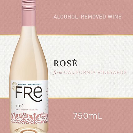 Sutter Home Fre Alcohol Removed Rose Wine Bottle - 750 Ml - Image 1