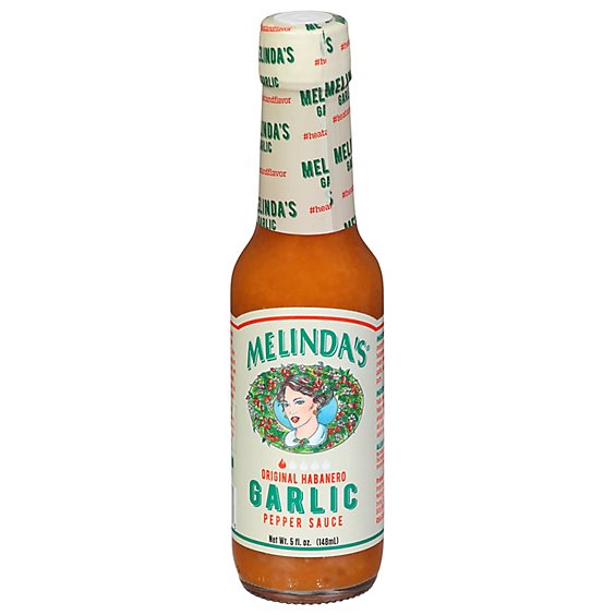 Melindas Hot Sauce Habanero Pepper Sauce Garlic - 5 Fl. Oz.