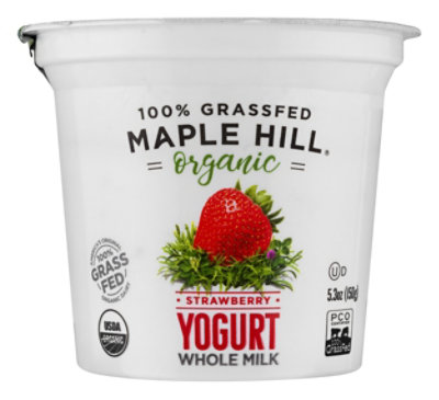 Maple Hill Creamery Yogurt Organic Whole Milk Strawberry - 5.3 Oz - Image 6