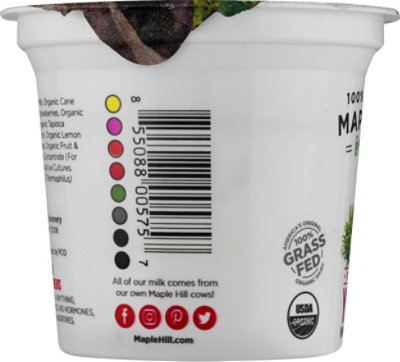 Maple Hill Creamery Yogurt Organic Whole Milk Strawberry - 5.3 Oz - Image 3