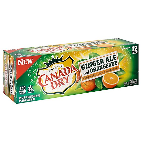 Canada Dry Ginger Ale Orangeade - 12-12 Fl. Oz.