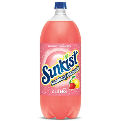 Sunkist Strawberry Lemonade Soda Bottle - 2 Liter - Image 1