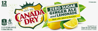 Canada Dry Diet Ginger Ale And Lemonade - 12-12 Fl. Oz. - Image 2