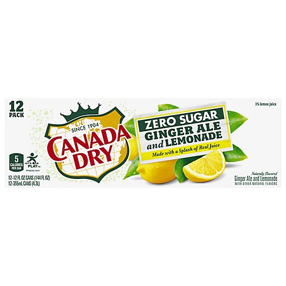 Canada Dry Diet Ginger Ale And Lemonade - 12-12 Fl. Oz.