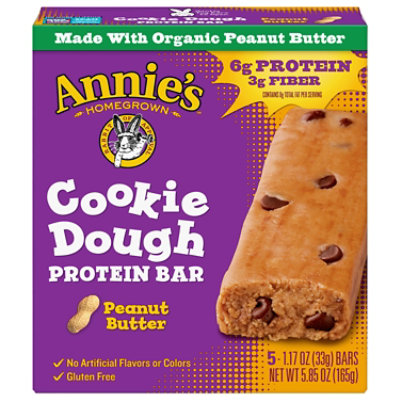 Annies Peanut Butter Cookie Dough Protein Bar - 5-1.17 Oz