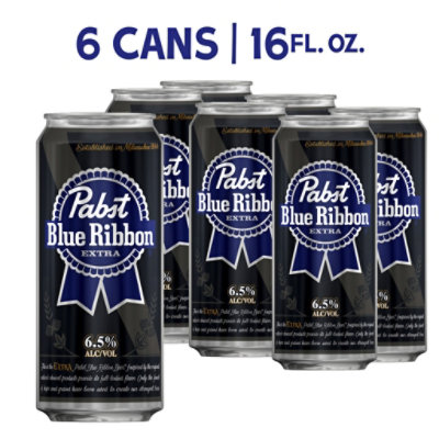 Pabst Blue Ribbon Extra In Cans -  6-16 Oz - Image 2