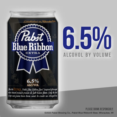 Pabst Blue Ribbon Extra In Cans -  6-16 Oz - Image 3