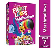 Kelloggs Froot Loops Breakfast Cereal with Fruity Shaped Marshmallows Low Fat Box 10.5 oz