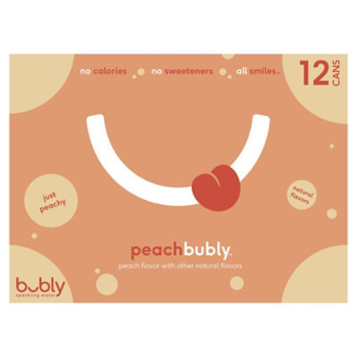 bubly Sparkling Water Peach - 12-12 Fl. Oz.