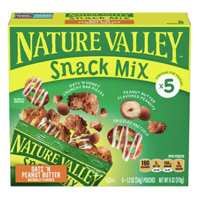  Nature Valley Crnchy Granola Snack Mix Oats & Peanut Butter - 5-1.06 Oz 