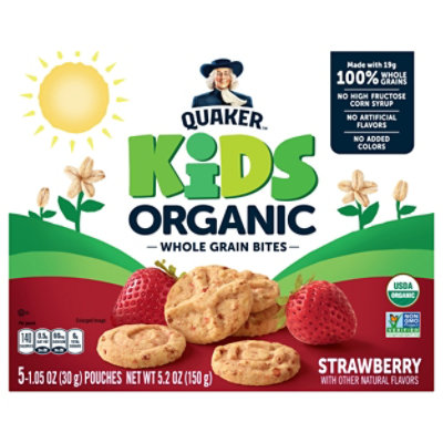 Quaker Kids Organic Whole Grain Bites Strawberry 5 Pack - 5.2 Oz - Image 3