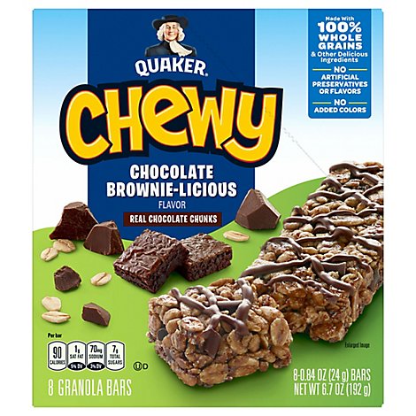 Quaker Chewy Granola Bars Brownie 6.7 Ounce 8 Pack - 6.7 Oz