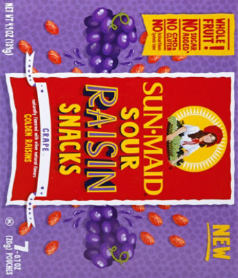 Sun-Maid Sour Raisins Grape - 7-.0.7 Oz - Image 3