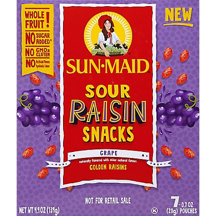 Sun-Maid Sour Raisins Grape - 7-.0.7 Oz - Image 2