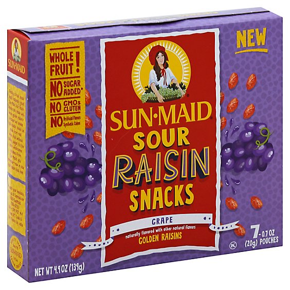 Sun-Maid Sour Raisins Grape - 7-.0.7 Oz