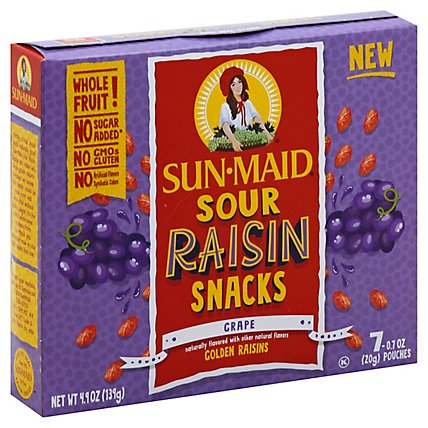 Sun-Maid Sour Raisins Grape - 7-.0.7 Oz - Image 1