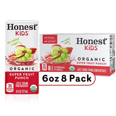  Honest Kids Fruit Punch Cartons 6 Fl Oz - 48 Fl. Oz. 