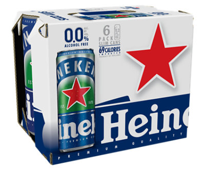 Heineken 0.0 Non-Alcoholic Beer Cans - 6-11.2 Fl. Oz. - Image 2