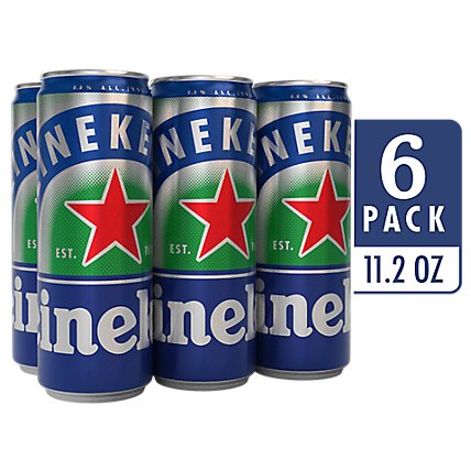 Heineken 0.0 Non-Alcoholic Beer Cans - 6-11.2 Fl. Oz. - Image 1