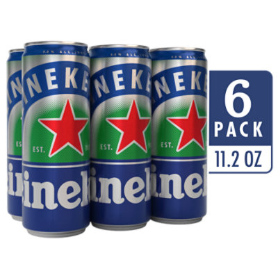 Heineken 0.0 Non-Alcoholic Beer Cans - 6-11.2 Fl. Oz. - Albertsons
