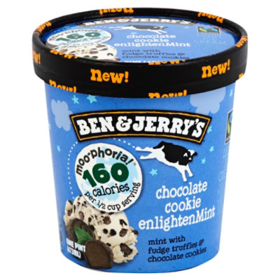 Ben & Jerrys Moophoria Ice Cream Light Chocolate Cookie Enlightenmint 1 ...