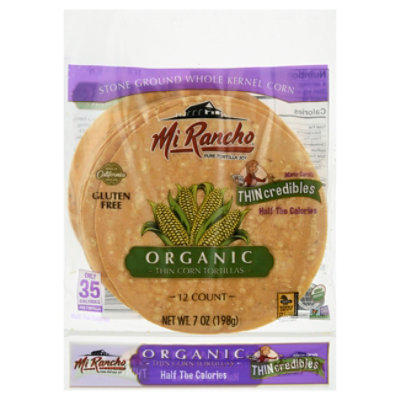Mi Rancho Thin Organic Corn Tortillas 12 Ct - 7 Oz - Image 3