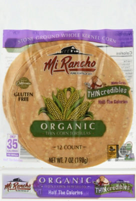 Mi Rancho Thin Organic Corn Tortillas 12 Ct - 7 Oz - Image 2