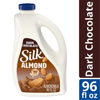 Silk Dairy Free Vegan Non GMO Project Verified Dark Chocolate Almond Milk - 96 Oz - Image 1