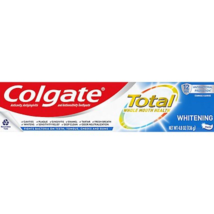 Colgate Total Whitening Toothpaste Paste - 4.8 Oz - Image 2