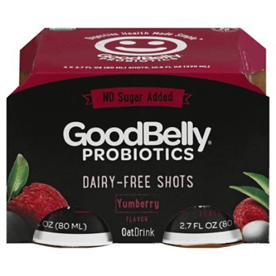 GoodBelly Oat Drink Probiotics No Sugar Added Yumberry - 4-2.7 Fl. Oz. - Image 3