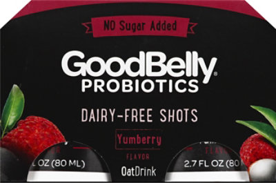 GoodBelly Oat Drink Probiotics No Sugar Added Yumberry - 4-2.7 Fl. Oz. - Image 2