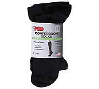 +MD Socks Compression Over the Calf Microfiber Unisex Medium Black - Each